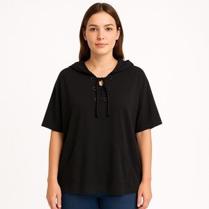 Splendid Super Soft Hooded Women’s Top Black Size XS/S